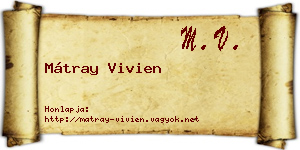 Mátray Vivien névjegykártya